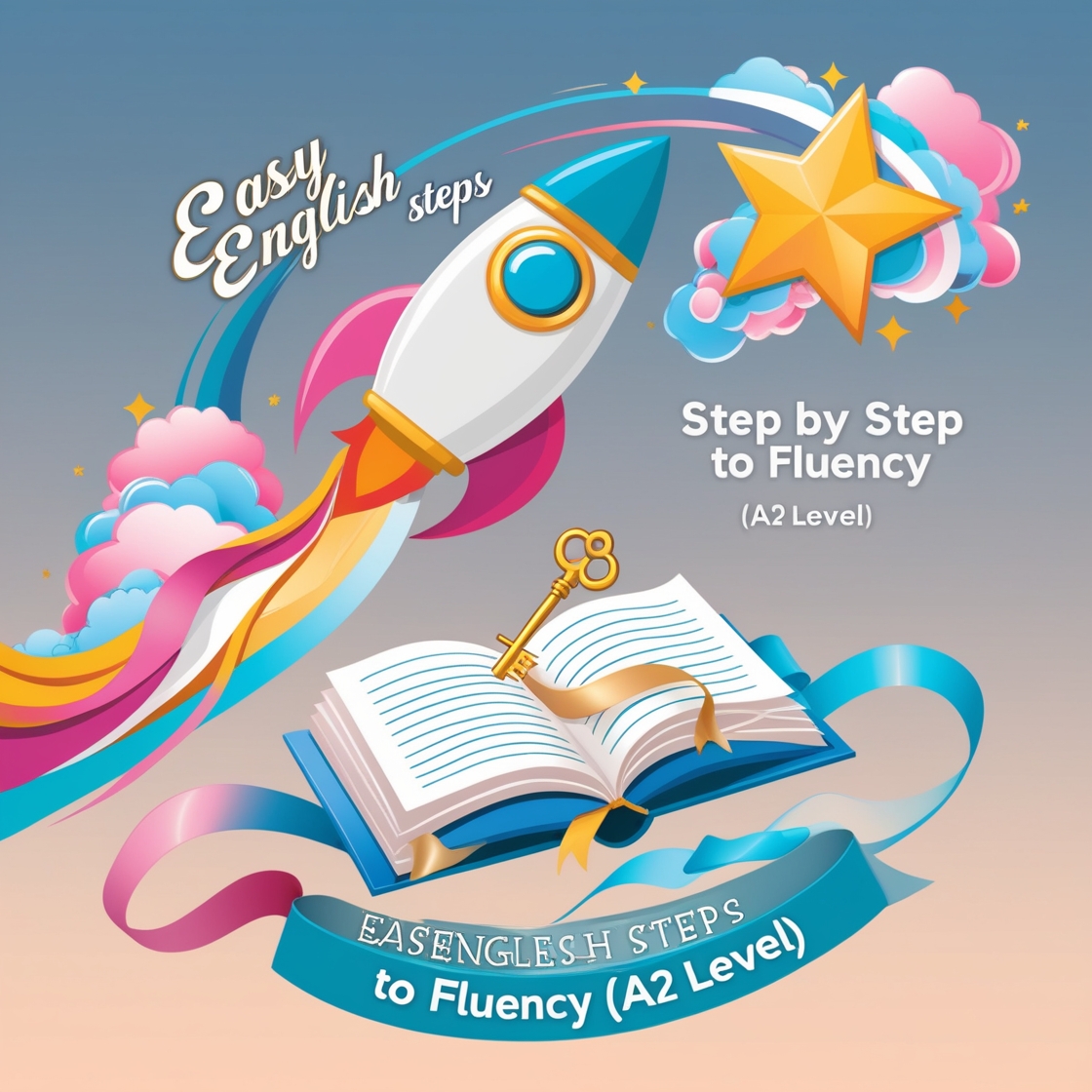 Easy English Steps🚀📘 - Step by step to fluency (A2 Level) 🌟🗣️